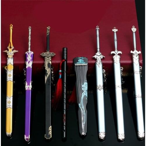 Anime Mo Dao Zu Shi Wei Wuxian Flute Alloy Weapon Model Yiling Patriarch Manga Peripheral Prop Cartoon Home Decoration Model Toy