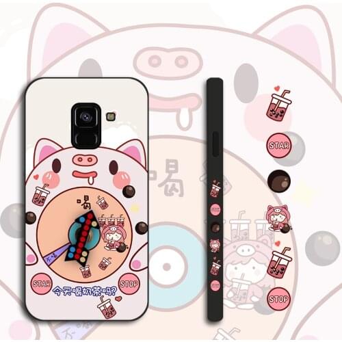 Pig Head Big Roulette Case For Samsung Galaxy A5 A7 A8 J4 J6 J8 Plus 2018 Anime Pattern TPU Cover For Samsung A6 Plus 2018
