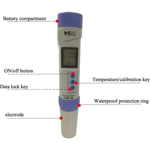 COM-100 TDS water quality detection pen, TDS/conductivity/temperature measuring instrument three in one