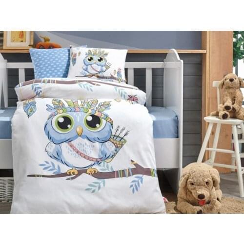 Cottonbox Baby Duvet cover set Owl Blue