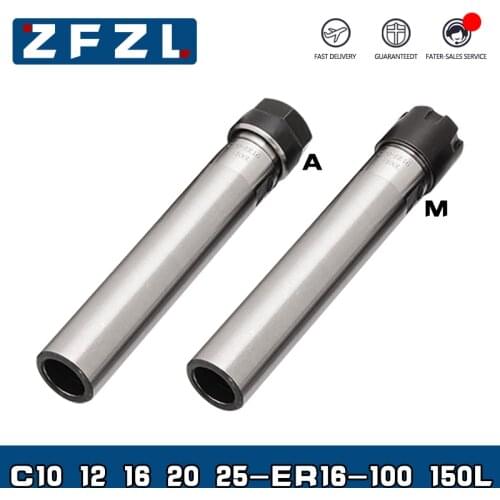 C10 C12 C16 C20 C25 ER16 100L 150L Collet Chuck Holder CNC Milling Lengthen Tool carrier