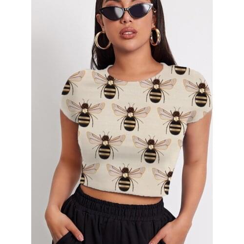 3d Tshirt Bee T-shirt Women Animal T-shirts 3d Harajuku Tshirts Casual Lovely Tshirt Printed Short Sleeve Hip Hop New Male Tops
