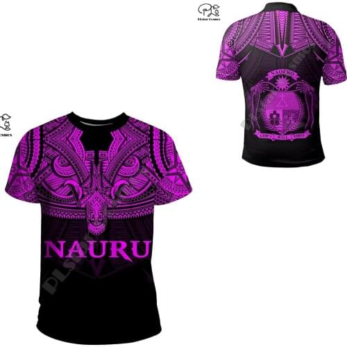PLstar Cosmos Nauru Micronesia Island Country Flag Tribal Culture Retro 3DPrint Summer Funny Streetwear T-Shirts Short Sleeves 4