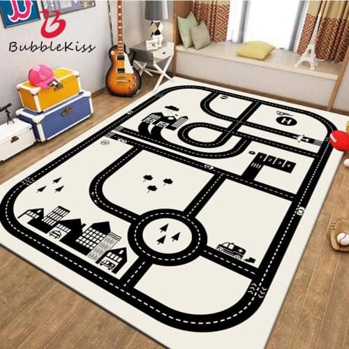 Bubble Kiss carpet in childrens room Non-Slip Rugs For Modern Bed Room Cartoon Car Pattern Baby Room Decor Crawling Mat 2021