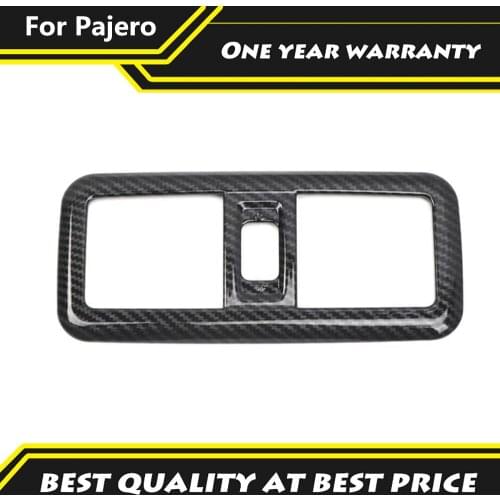 For Mitsubishi Pajero 2007-2021 Car Roof Before Reading Lamp Cover Decoration Panle Carbon Fiber Color Car Accessories