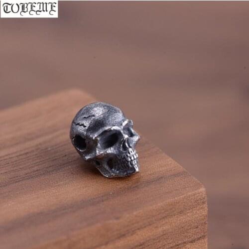 100% 925 Silver Skull Bead DIY Jewelry Skull Bead Pendant PUNK Jewelry Bead Skeleton Pendant