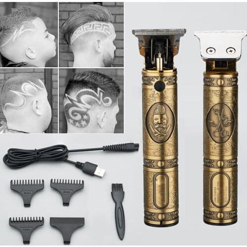 Vintage Carved Oil Head Electric Clipper Professional Oil Head Electric Clipper Internet Celebrity Hair Clipper Hair Cutting