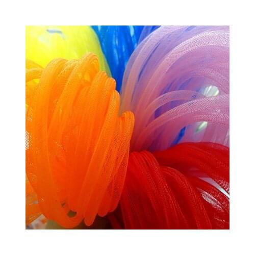 Metallic 10mm Tubular Horsehair Crinoline Tube Crin net fabric Trimming for DIY hair accessories 30yds/lot