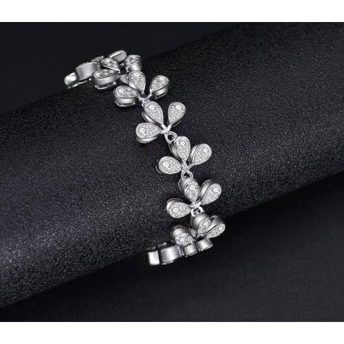 OEKDFN Luxury 925 Sterling Silver Bangles Created Moissanite Gemstone Bangle Charm Wedding Bracelet Women Fine Jewelry Wholesale