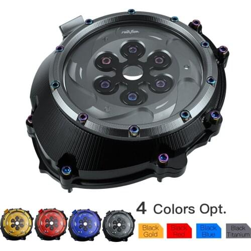 For BMW S1000RR 2009-2017 S1000R 2014-2019 S1000XR 2015-2019 HP4 2012-2018 CNC Clear Clutch Cover & Spring Retainer