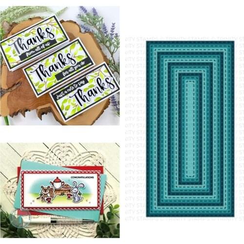 Rectangular Cutting Dies Scrapbook Diary Decoration Stencil Embossing Template DIY Greeting Card Handmade 2021 craft supplies