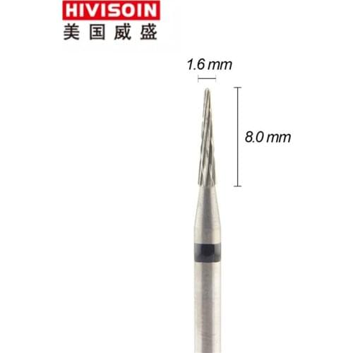 Straight Edge with Cross Cut (1502.016)- ISO194 -Tungsten Carbide Burs - HIVISOIN Carbide Nail Drill Bit&Dental Burs