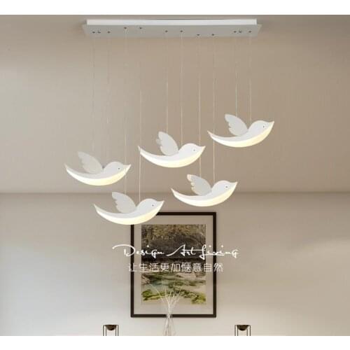Birds Nordic Creative 3 Heads Restaurant Lighting Individual Living Room Lighting Modern Simple Bar Staircase Lighting