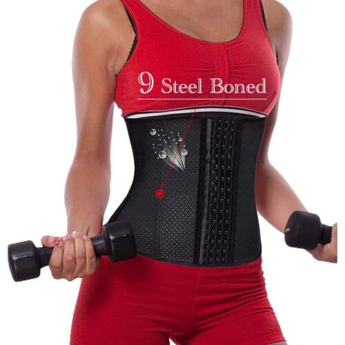 Latex Mesh Waist Trainer Corset Long Torso Weight Loss Hourglass Body Shaper Underbust Slimming Belt Slimming Modeling Strap 2XL