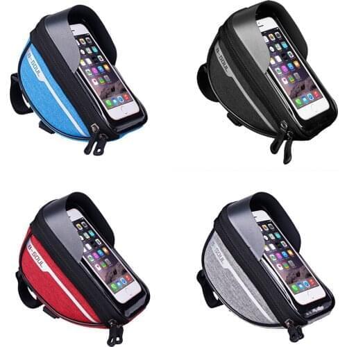 Cycling Bicycle Bike Head Tube Handlebar Cell Mobile Phone Bag Case Holder Case Pannier Waterproof Touchscreen Polyester Bike Ba
