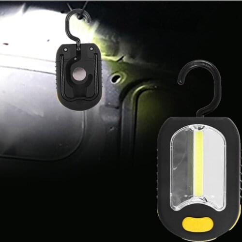 MingRay LED Worklight 3W COB aaa Battery adjustable magnetic stander hook Work Lamp hand flashlight for garage light cordless