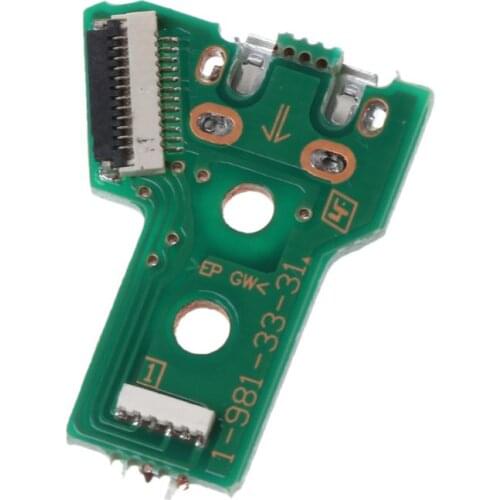For Dualshock 4 PS4 Pro Slim Controller Charging Socket Port Circuit Board JDS040 with 12 Pin Power Flex Cable