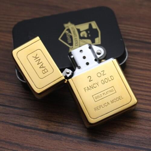 Zorro Copper Kerosene Flint Lighter Refillable Oil Gasoline Cigarette Cigar Lighters Smoking Accessories Gift for Men with Box