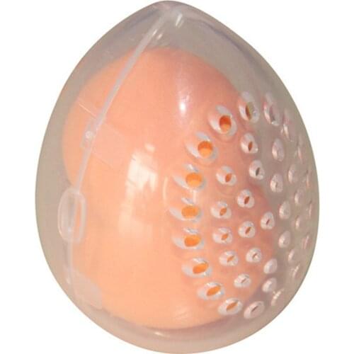 1Pcs Beauty Sponge Stand Storage Case Makeup Blender Puff Holder Empty Cosmetic Egg Shaped Rack Transparent Puffs Drying Box New