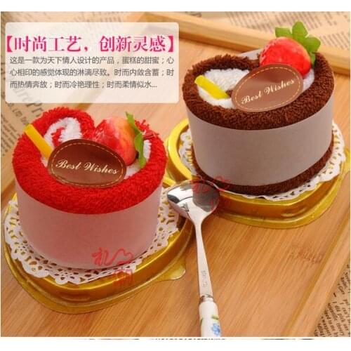 10 pcs/lot! Fashion Heart shape cotton hand towels Cake Towel Face shower terry Towel children Ladies Handkerchief Party wedding