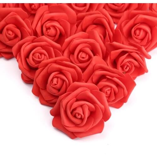 100pcs Artificial Flowers Roses Real Looking Fake Rose for DIY Wedding Bouquets Centerpieces Arrangements Party Home Decoration