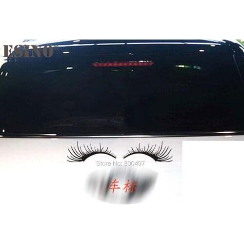 2 x Car Styling New Fashion Decoration Car Accessory Funny Eyelash Eye Cilia Creative Sticker Car Whole Body Vinyl Decal