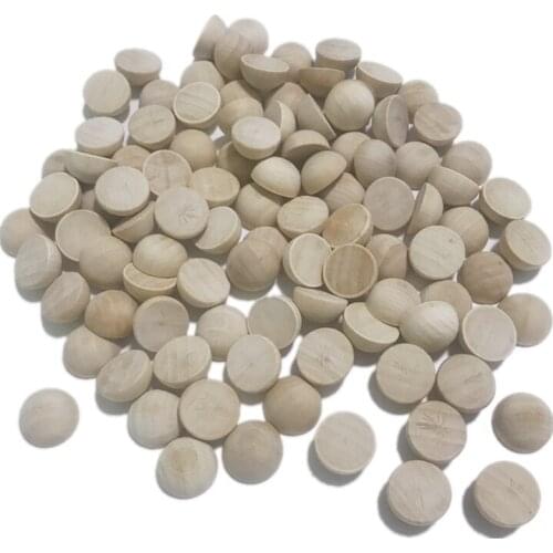 20PCS 20mm Unfinished Half Wooden Balls Natural Craft Ball Mini Hemisphere Ball Wooden Ornaments for DIY Christmas Ornament