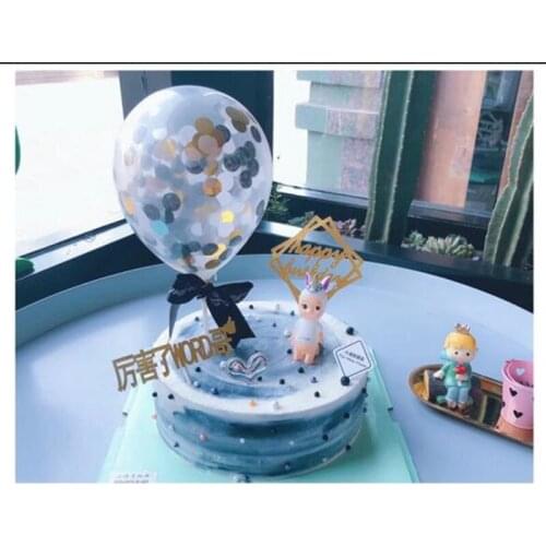 5 inch bow balloon cake topper birthday cake decoration baby shower kids birthday party wedding favor supplies