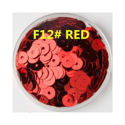 50g/lot 8mm Red Flat Round Sequins For Craft Bolsa Children, Wedding DIY Garment Accessories Middle Hole Confetti