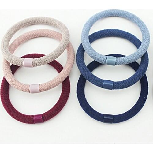6pcs/lot Women Girls Hair Bands Basic Thick Elastic Hair Ties Rope Scrunchies Headband Fashion Hair Accessories Ponytail Holder