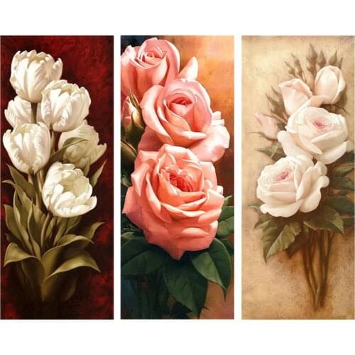 5D Diy Diamond Painting Flowers Cross Stitch Kit Full Drill Square Embroidery Mosaic Art Picture of Rhinestones Home Decoration