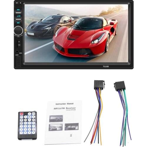2 Din 7 Inch HD Car Radio MP5 Player With Digital Capacitive Touch Screen Car Bluetooth Stereo Radio MP3 Player Car Accessories