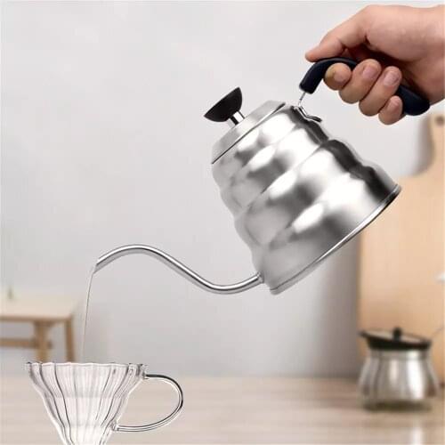Coffee Kettle With Thermometer Stainless Steel Pour Over Gooseneck Coffee Pot Drip coffee Maker with Insulated Handle and Lid