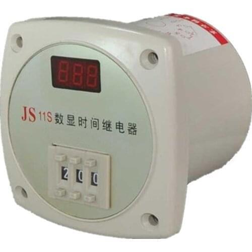 Electrification delay series digital time relay JS11S AC220V 99s 999s 9999s 99m 999m 99h 999h with SPDT