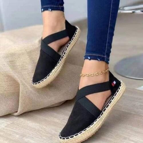 Womens Espadrilles Casual Sandals Slip on Suede Sandalias New Summer Striped Platform Sandals Wedges Women Hemp Cross942