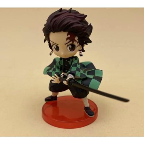 NEW 8cm 3 Types Agatsuma Zenitsu Kamado PVC Action Figures Nezuko Tanjirou Demon Slayer Kimetsu no Yaiba Anime figures