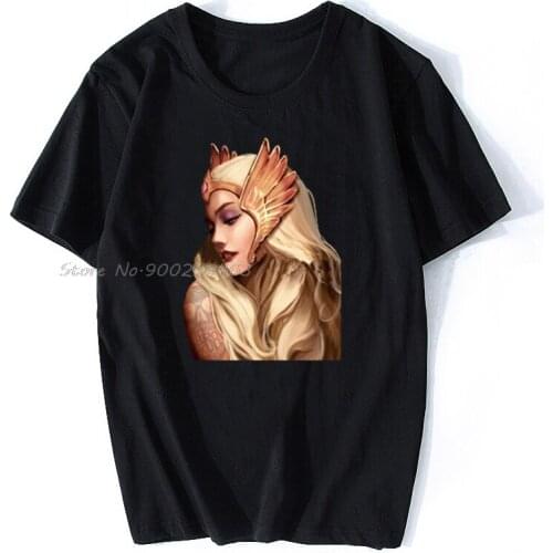 Men t-shirt She Ra With Broskull Tattoo Character Art V.1 Tshirt Men Cotton Tees Tops Hip Hop Harajuku Streetwear Women T Shirt