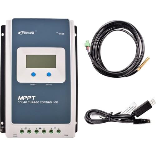 EPever Solar Negative Ground 12V 24V 20A MPPT Charge Controller with RS485 PC Communication Tracer 2210AN for Solar System