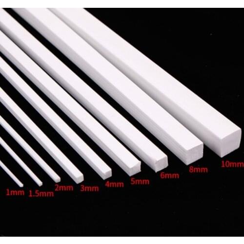 0.5mm-10mm ABS Square Rod DIY Manual Construction Sand Table Model Of ABS Model Transformation Of Solid Rods Diorama