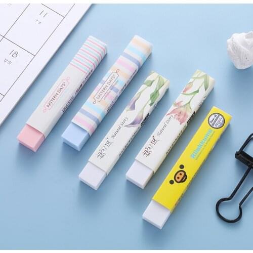 Long Strip Eraser Kawaii Stationery Erasers for Kids Novelty Cute Erasers Writing Drawing Eraser School Supplies Stationery
