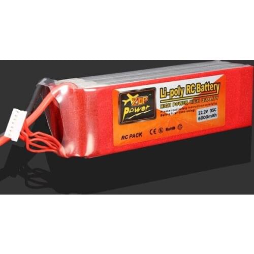 1pcs ZOP Power LiPo Battery 22.2V 6000MAH 35C XT60 Plug For RC Quadcopter Drone Helicopter Car Airplane