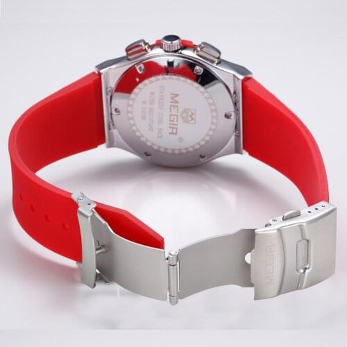 MEGIR Silicone Watchband for 3002M Watch Strap Bracelet Belt