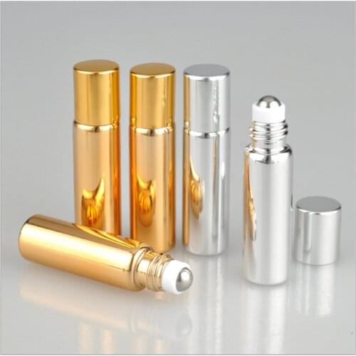 5ML Metal Roller Refillable Bottle Essential Oils Roll-on Glass Perfume Bottles Travel Cosmetics Container lotion Spray Atomizer