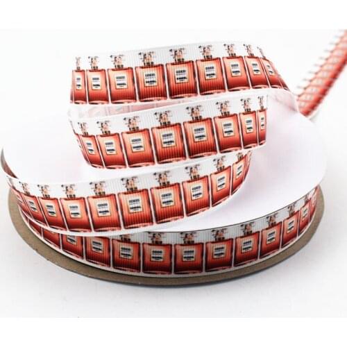 Cartoon perfume bottle printed grosgrain ribbon 16-75mm DIY handmade materials christmas wedding gift wrap tape ribbons