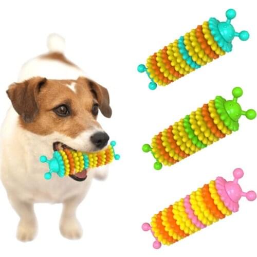 Pet Molars Sticks Dog Chew Toys Cleaning Teeth Bite Resistance Cartoon Caterpillar Shape Pet Accessories Supplies Pet Toys