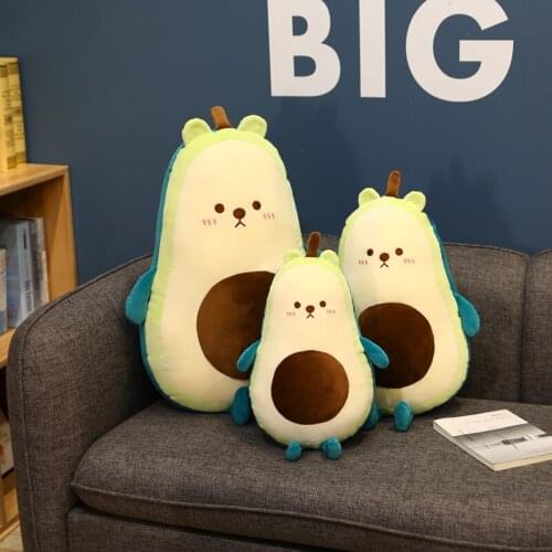 New 40-70cm cute avocado plush pillow becomes a panda rabbit animal plush toy sofa cushion for children and girls birthday gifts