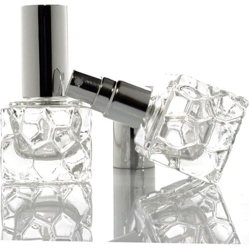 10ml Clear Empty Refillable Perfume Bottle with Sprayer Portable Glass Vials Make up Favor 10pcs/lot P160