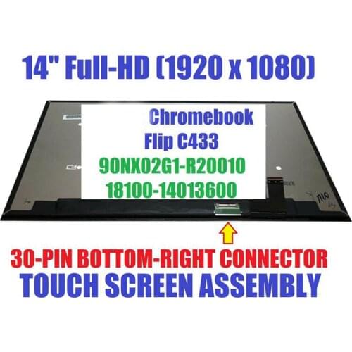 14.0" FHD Touch Screen Assembly For Asus Chromebook Flip C433 90NX02G1-R20010 18100-14013600