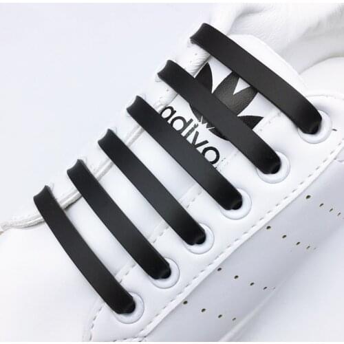 12pcs/lot Silicone Shoelaces Elastic Shoe Laces Special No Tie Shoelace for Men Women Lacing Rubber Zapatillas Z012