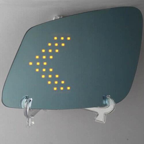 Blue Wide Angle LED Turn Signals Heat Demist Door Rear View Rearview Mirror For 316i 320i 328i 335i GT f30 f34 Exterior Part